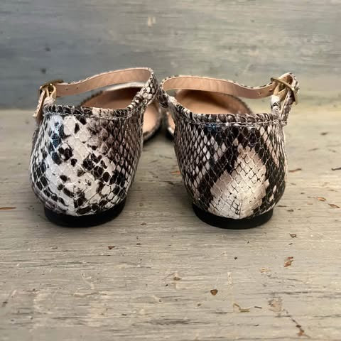 Madison Faux Snakeskin Flat Shoe Size 7.5 Like New