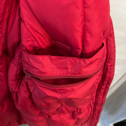 Vintage Eddie Bauer Women’s Iridescent Red Goose Down Parka Coat Size S/P Good Condition