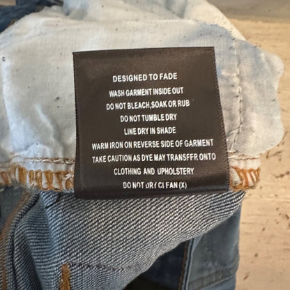 THRT 98% Cotton Jeans Graphic Design Ripped Knee Good Condition