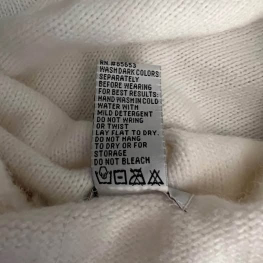 Vintage Koret White Embroidered Beaded Cardigan Sweater 1X Good Condition
