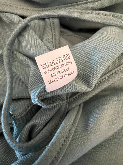 Seafoam Green Sleeveless Vneck Slouchy Racerback Jumpsuit Size Large Good Condition