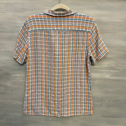 Goodfellow Pastel Check Short Sleeve Button Down Shirt Small Like New
