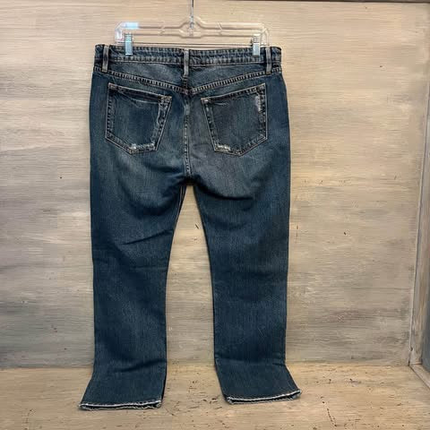 Frame Denim Le Grand Garçon Low Rise Distressed Straight Leg Jeans Size 34x28 Good Condition
