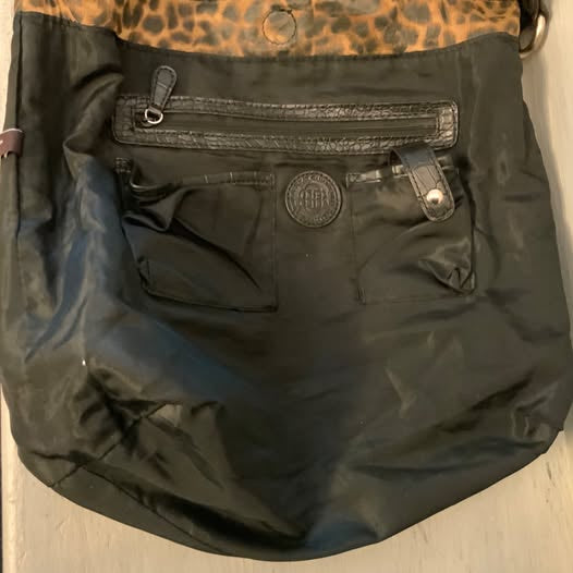 Vintage Dana Buchman Faux Alligator Leather Leopard Print Shoulder Bag Purse Like New