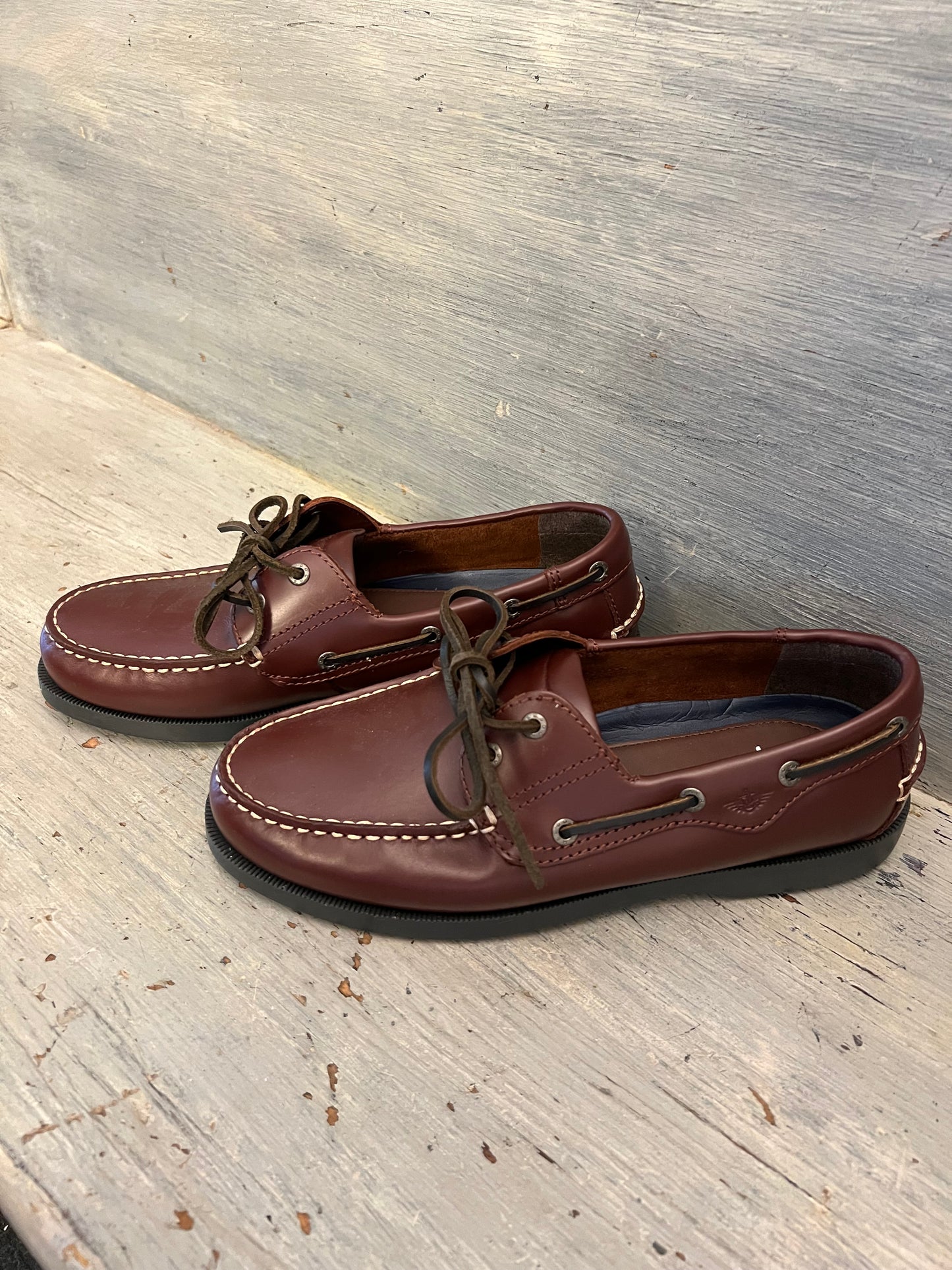 Dockers Men’s Brown Leather Lace Up Loafer Boat Shoes 9.5 Like New