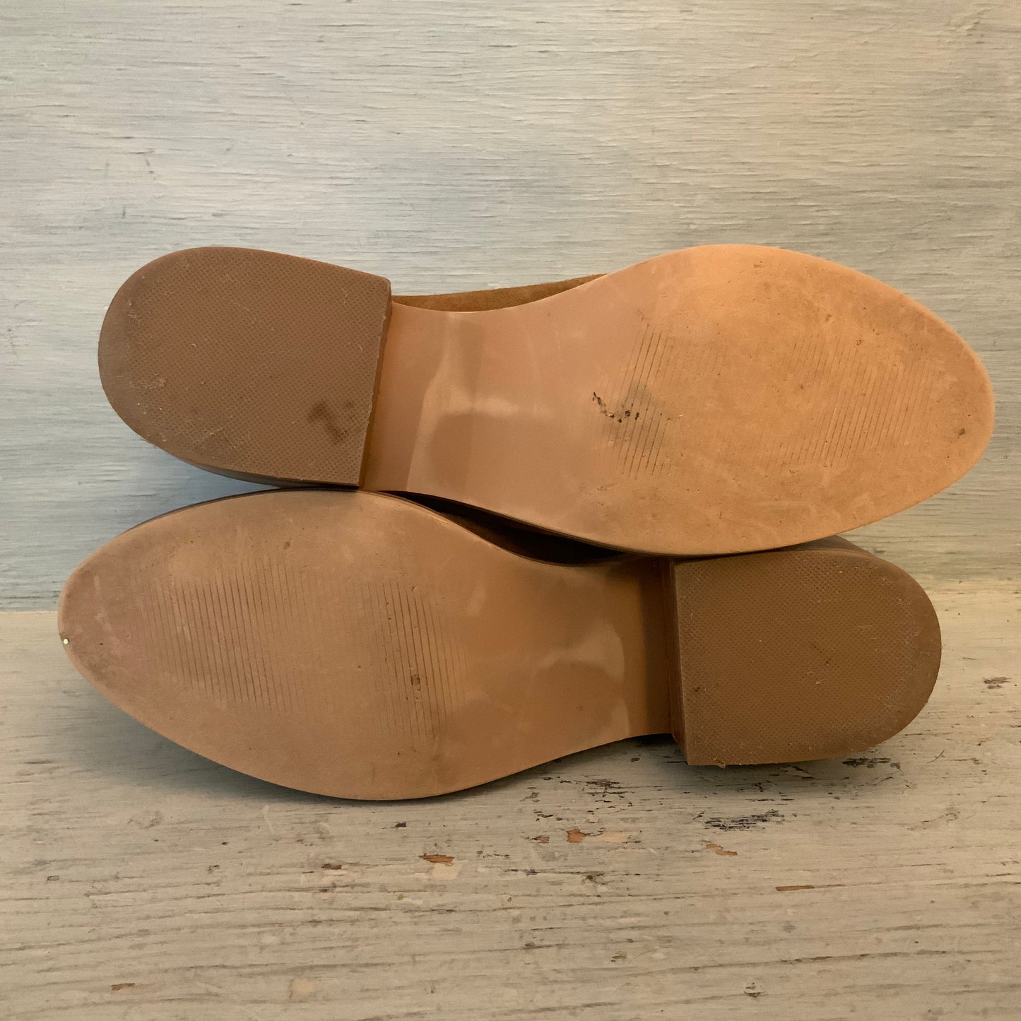 Steve Madden Lancaster Camel Brown Leather Ankle Bootie Boot Size 7.5 Good Condition