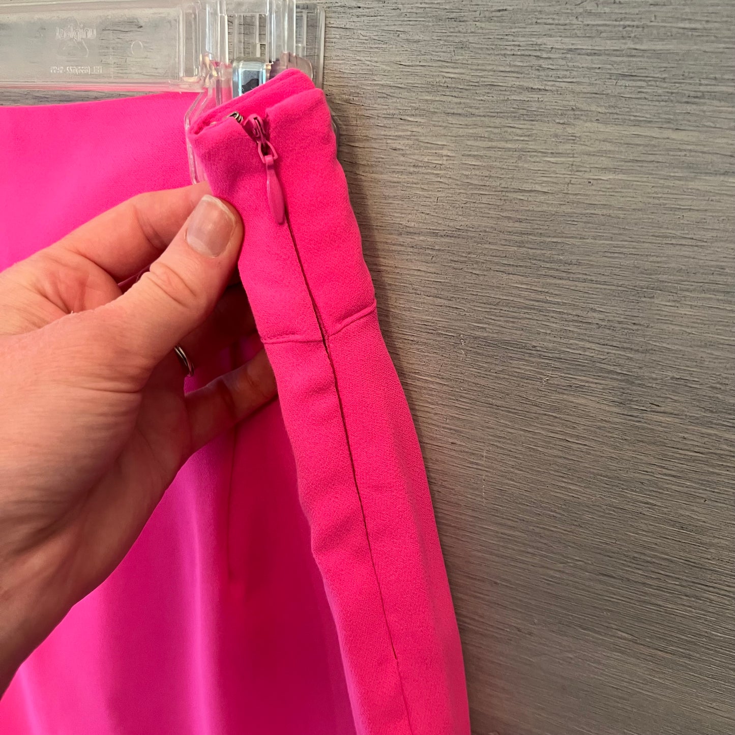 HYFVE Hot Pink Scalloped Mini Skirt Size Large Good Condition