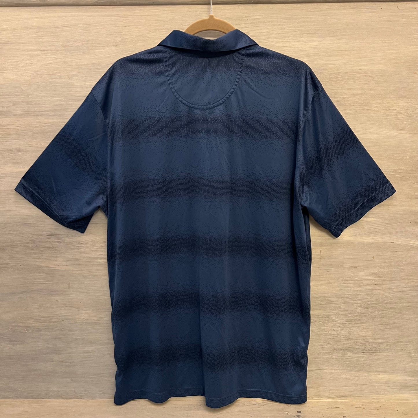 Greg Norman Navy Blue Black Play Dry Polo Golf Shirt XLarge Like New