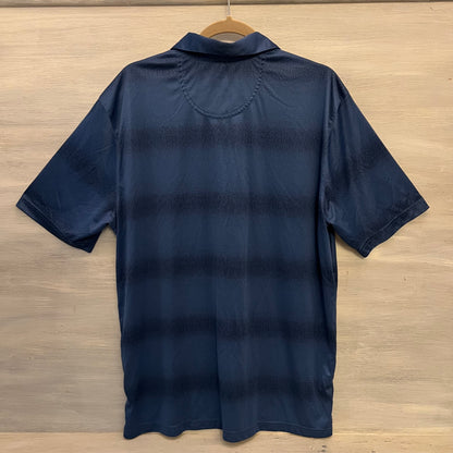 Greg Norman Navy Blue Black Play Dry Polo Golf Shirt XLarge Like New