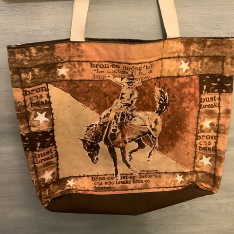 Kay Dee Design Bronco Buster Canvas Tote Bag New