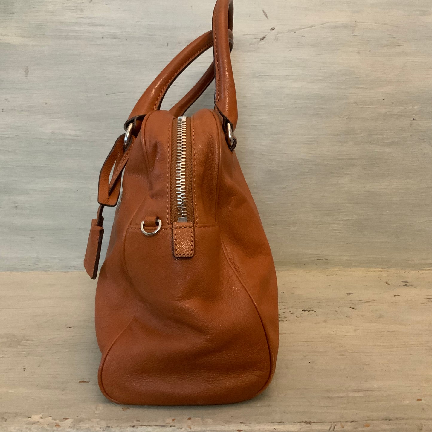 Michael Kors Brown Faux Leather Handbag Purse Good Condition