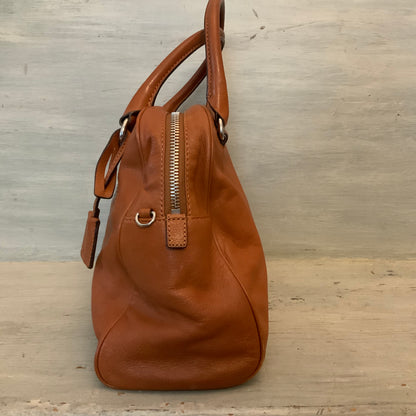 Michael Kors Brown Faux Leather Handbag Purse Good Condition