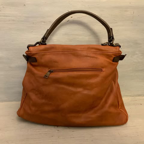 ChillX Brown Faux Leather Hobo Shoulder Bag Purse Good Condition