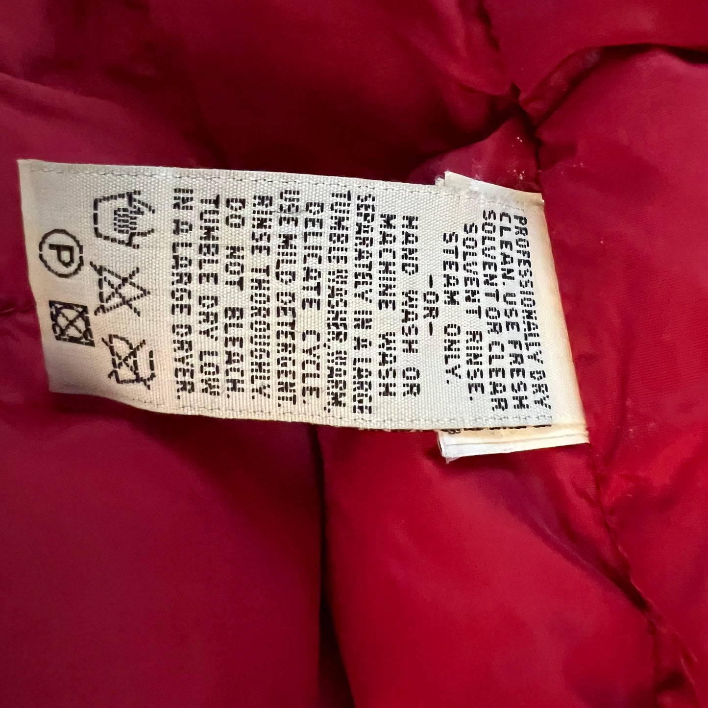 Vintage Eddie Bauer Women’s Iridescent Red Goose Down Parka Coat Size S/P Good Condition