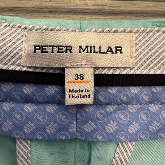 Peter Millar Mint Skull Print Chino Golf Shorts Size 38 Like New