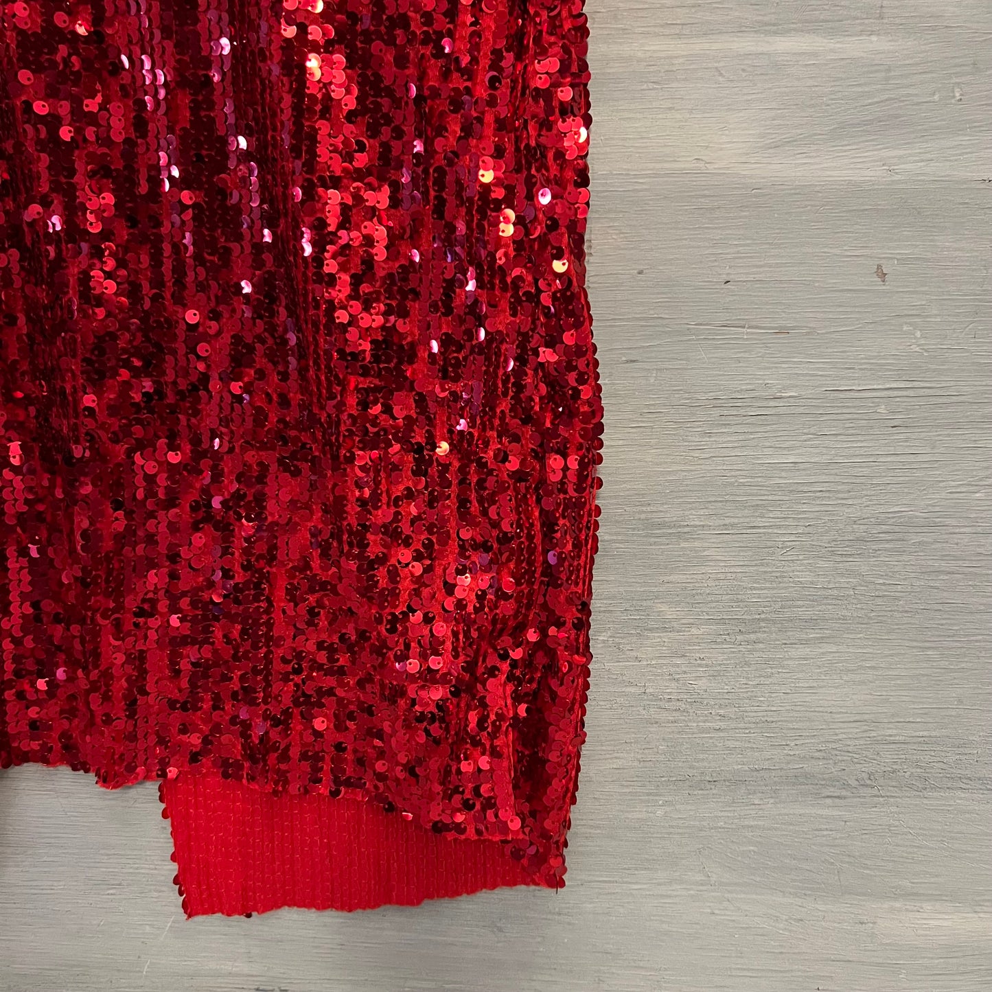 Balera Dance Wear Red Sequined Open Razor Back Tank Top Large Good Condition