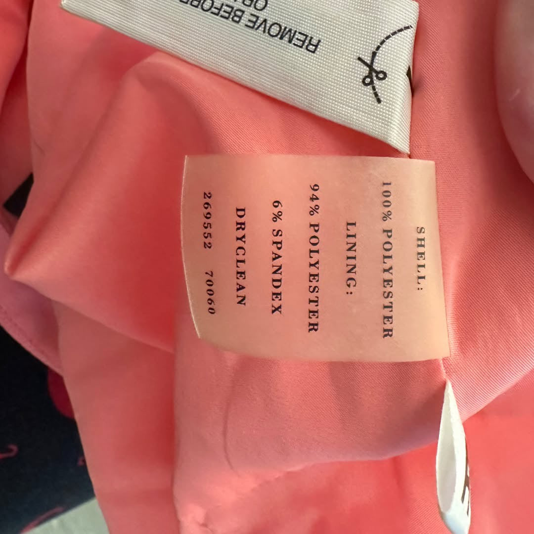 Ann Taylor Mini Skirt Light Coral Pink Crepe Fringe Size 4 Like New