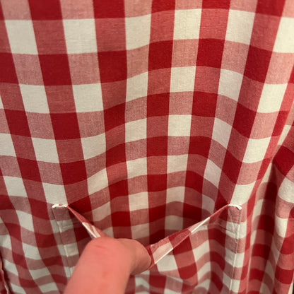 J. Crew 100% Cotton Tailored Fit Buffalo Check Button Down Shirt Size Large Good Condition