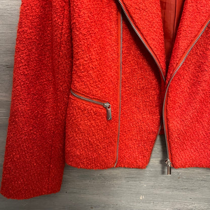 Luii Orange Wool Motorcycle Style Jacket Medium New with Tag