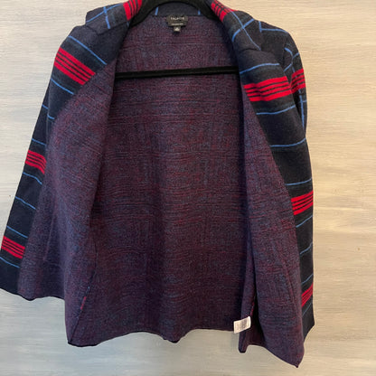 Talbots Pure Merino Wool Blue Red Plaid Blazer Jacket Size XL Good Condition