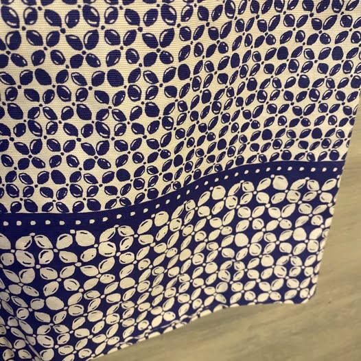 Talbots 97% Cotton Skirt Blue White Print  Size 8 Good Condition