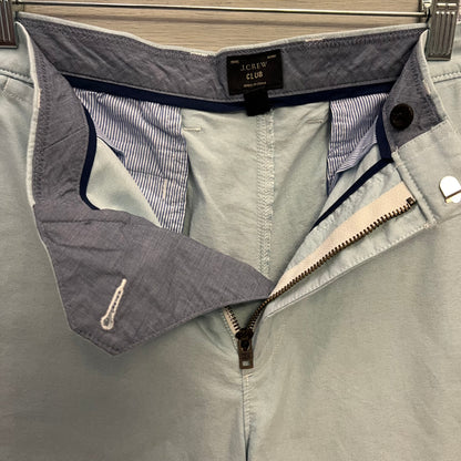 J Crew Club Pale Blue Flat Front Chino Shorts Size 32” Good Condition