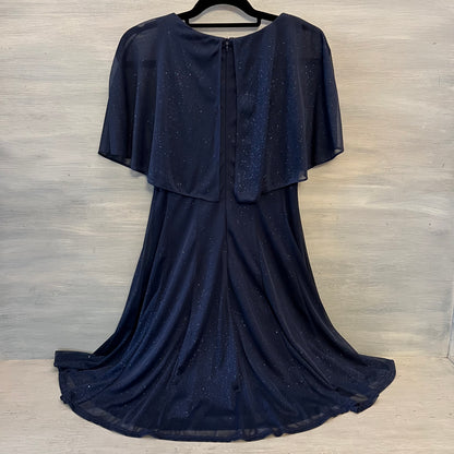 Glamour by Gabriella Skye Sparkly Navy Blue Fit and Flare Dress Size 6 Like New