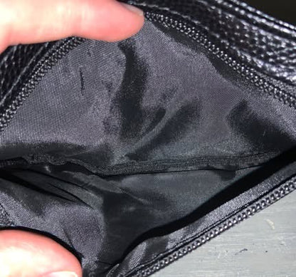 Black Faux Leather Tote Bag Purse w/ Matching Wristlet New