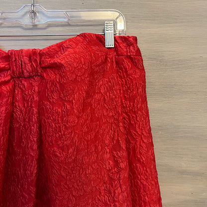 BCBGMaxazria Strapless Red Shimmer Embossed Flower Mini Dress Size 8 New with Tags