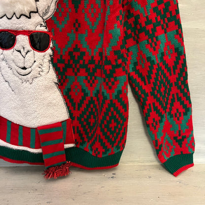 Holiday Time Cool Llama Ugly UNISEX Christmas Holiday Sweater XL Good Condition
