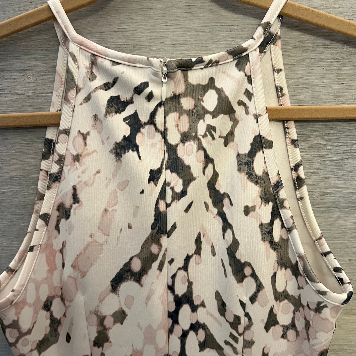 Mossimo Abstract Print Pleated Racerback Flared Dress Size XS Good Condition