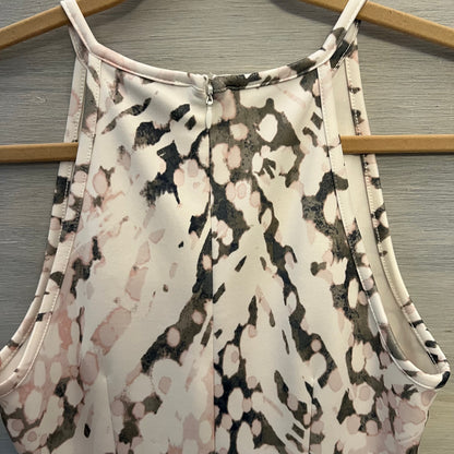 Mossimo Abstract Print Pleated Racerback Flared Dress Size XS Good Condition