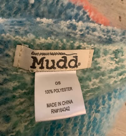 Mudd Scarf Blue Orange Yellow Sooo Soft Like New