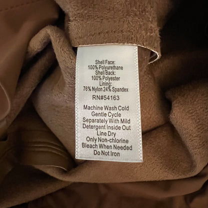 Marc New York Brown Faux Leather Skinny Pants Medium Good Condition