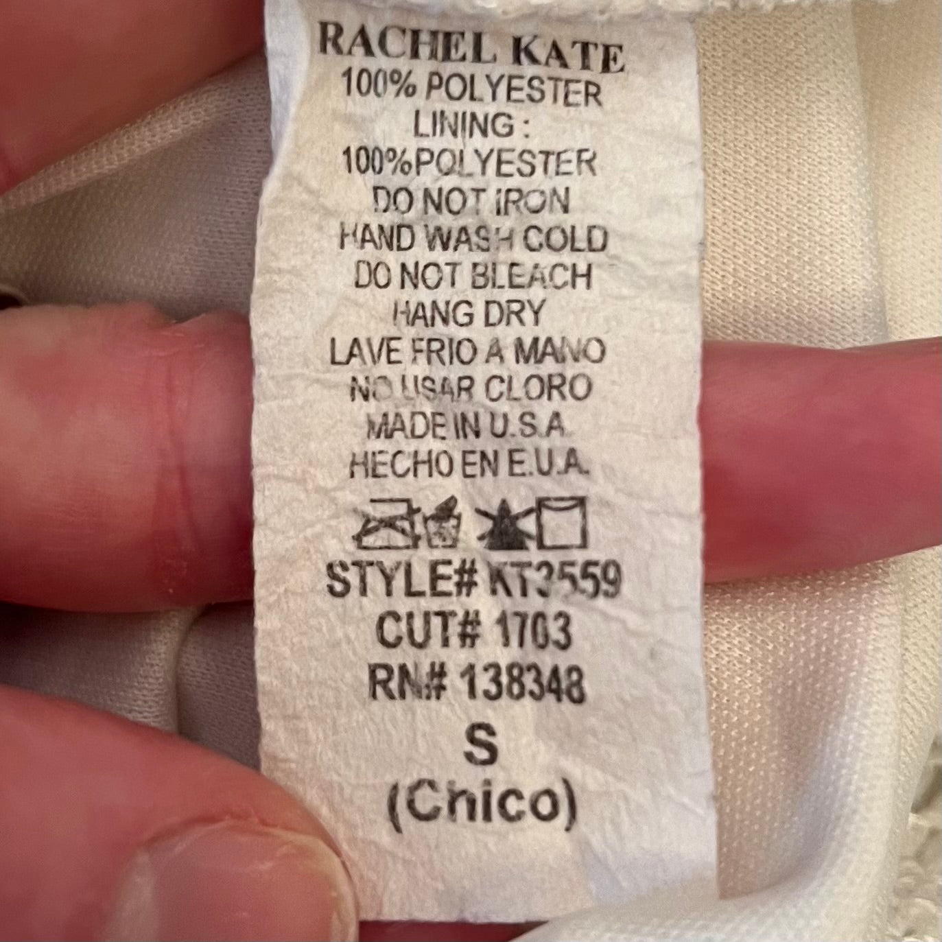 Rachel Kate Fashion Collective Cream Crochet Open Knit Boho Blouse Size Small Good Condition