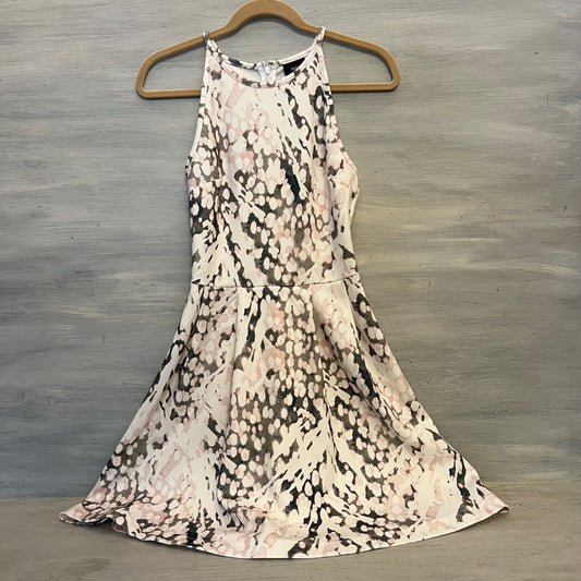 Mossimo Abstract Print Pleated Racerback Flared Dress Size XS Good Condition