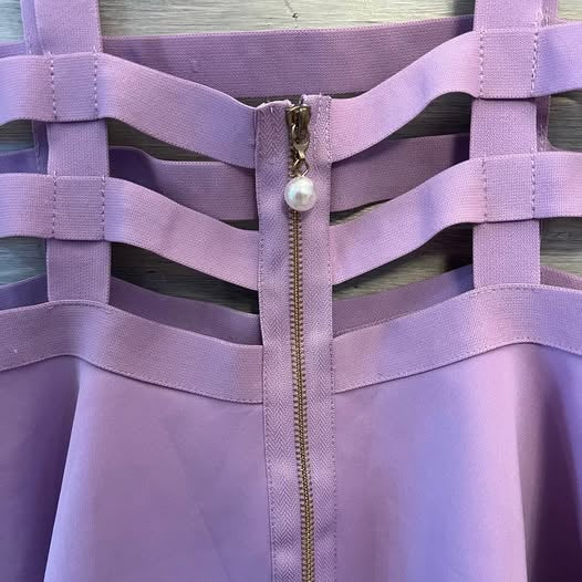 Urban CoCo Retro Lilac Purple Bib Overall Mini Dress Medium Good Condition