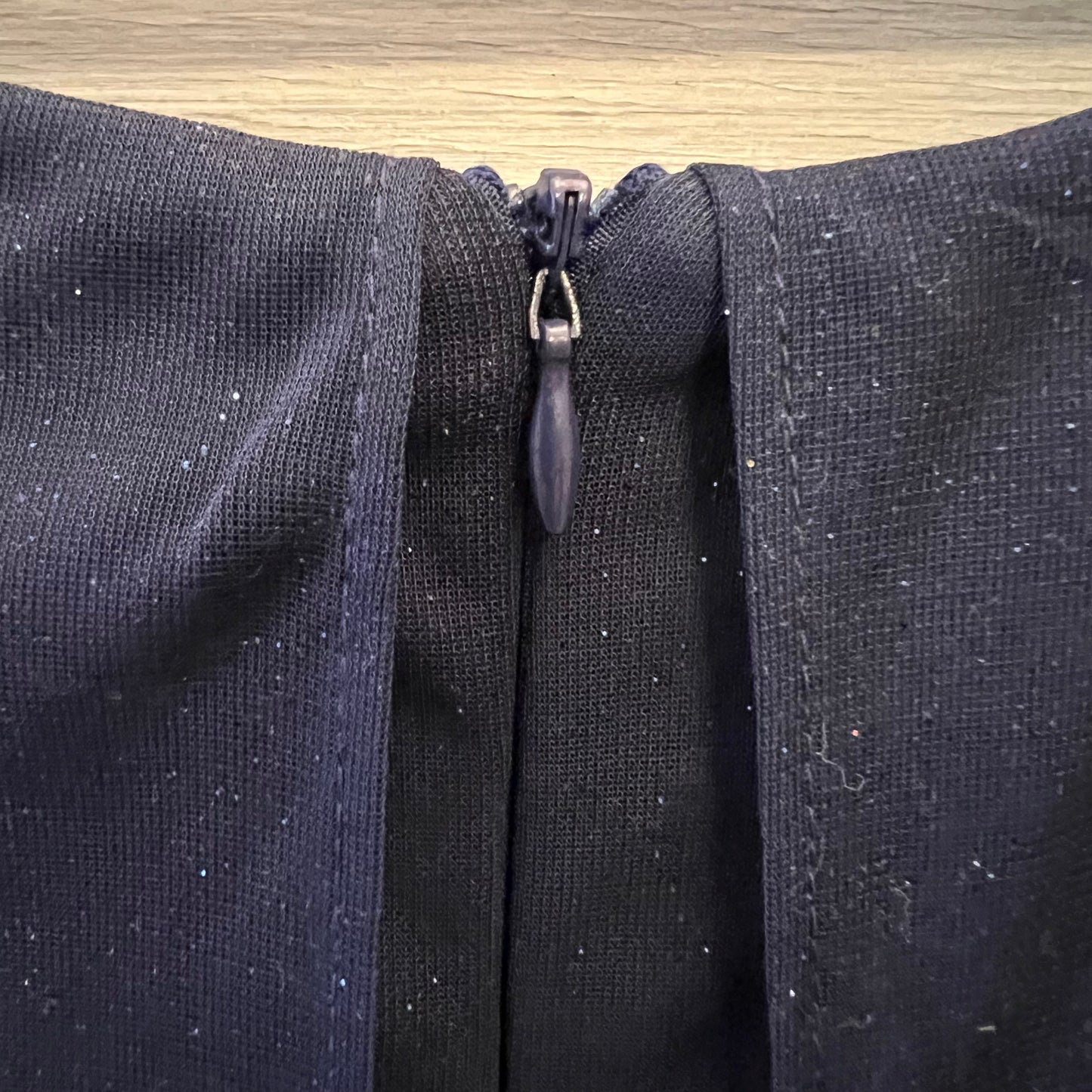 Glamour by Gabriella Skye Sparkly Navy Blue Fit and Flare Dress Size 6 Like New