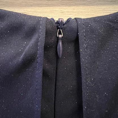 Glamour by Gabriella Skye Sparkly Navy Blue Fit and Flare Dress Size 6 Like New