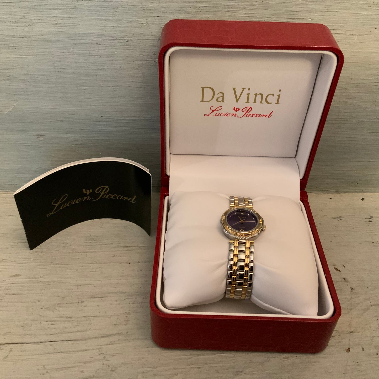 Da Vinci by Lucien Piccard Women's Two Tone Quartz Analogue Wristwatch 7" New in Box