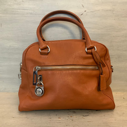 Michael Kors Brown Faux Leather Handbag Purse Good Condition