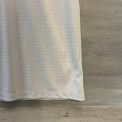 Nike Dri Fit White Gray Dot Casual Short Sleeve Polo Shirt Size Large Good Condition