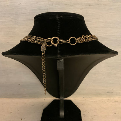 Cookie Lee Bohemian Triple Strand Layered Statement Necklace 16-19" Good Condition