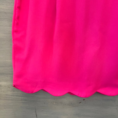 HYFVE Hot Pink Scalloped Mini Skirt Size Large Good Condition