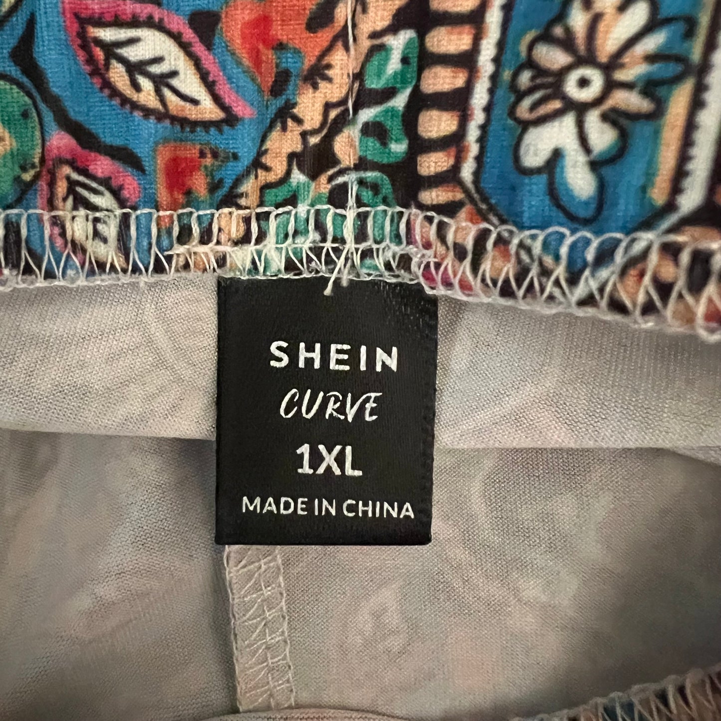 SHEIN Boho Paisley Print Gaucho Pants 1XL Like New