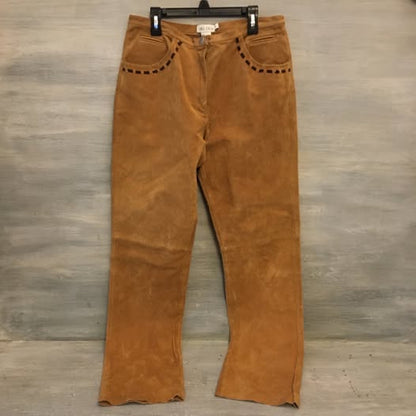 Cali Cali 100% Genuine Suede Leather Pants Size 8 Good Condition