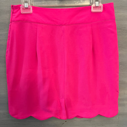 HYFVE Hot Pink Scalloped Mini Skirt Size Large Good Condition