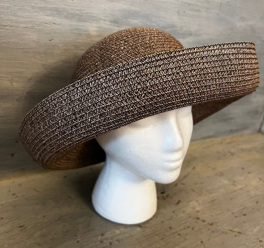 Betmar New York Brown Straw Sunhat 7.5” Diameter Fit Good Condition