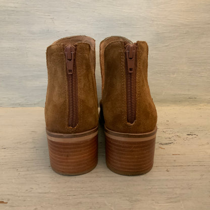 Steve Madden Lancaster Camel Brown Leather Ankle Bootie Boot Size 7.5 Good Condition