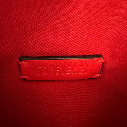 Forever 21 Red Faux Leather Waist Bag Fanny Pack Purse Good Condition